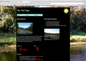 An example web page of CSS and HTML coding
