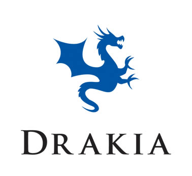 The logo as seen on the top banner is a simple pictograph of a dragon